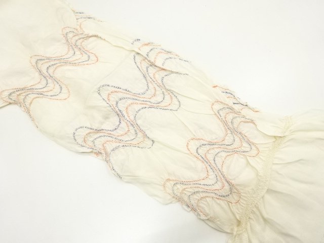 JAPANESE KIMONO / OBIAGE FOR SUMMER / SILK / SHIBORI